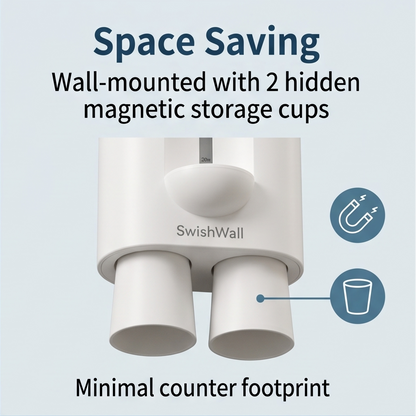 SwishWall™ Touchless Mouthwash Dispenser