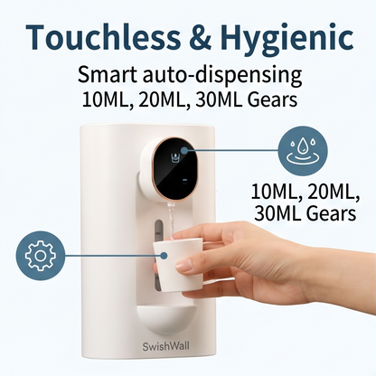 SwishWall™ Touchless Mouthwash Dispenser